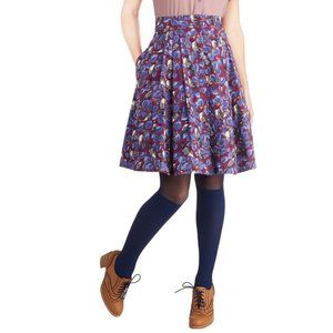 Emily and Fin Pleated Purple Bird Skirt